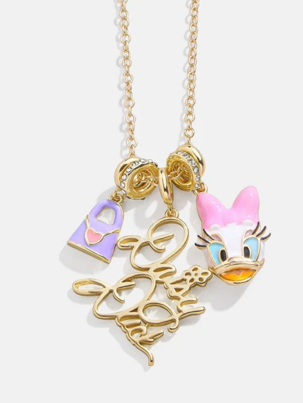 BaubleBar Disney Daisy Duck Cluster Charm Necklace